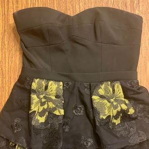 BCBG MAXAZRIA black and green dress